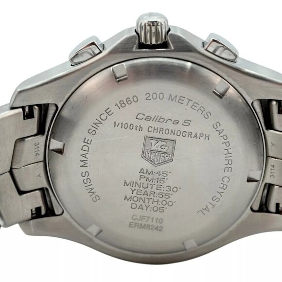 Tag Heuer LINK Men's 41.5mm Calibre S Chronograph Black Dial Watch Ref: CJF7110! - Picture 9 of 10